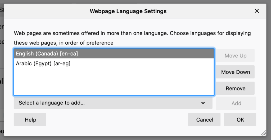 Browser navigator.languages object for webpage language settings | Phrase